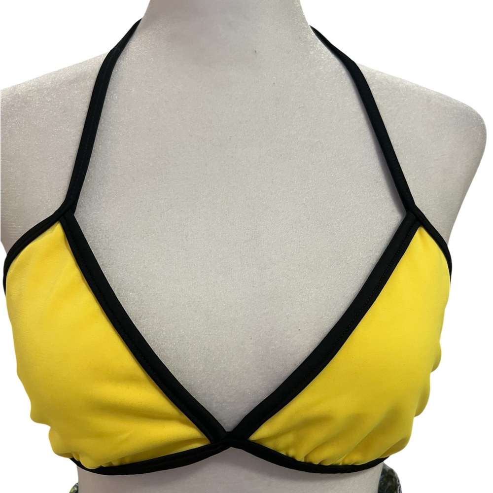 Ujena Yellow Halter Bikini Top size M